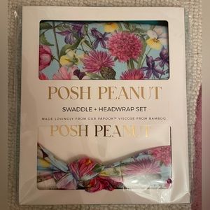 Posh Peanut Infant Swaddle & Headwrap Set